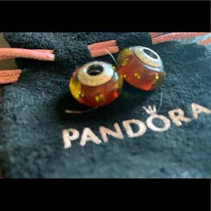 Pandora Orange Bubble Charms